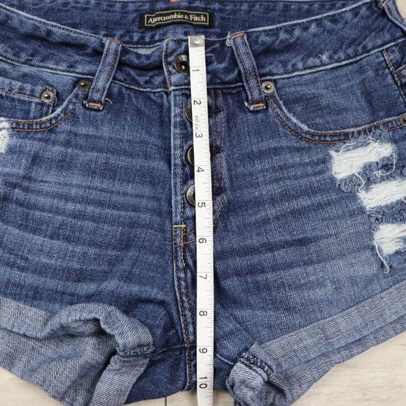 Abercrombie & Fitch Button Fly Distressed Shorts - Picture 3 of 10